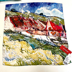 Changshousheng Pure Silk Scarf Artist Designs 20-in square New with Tags